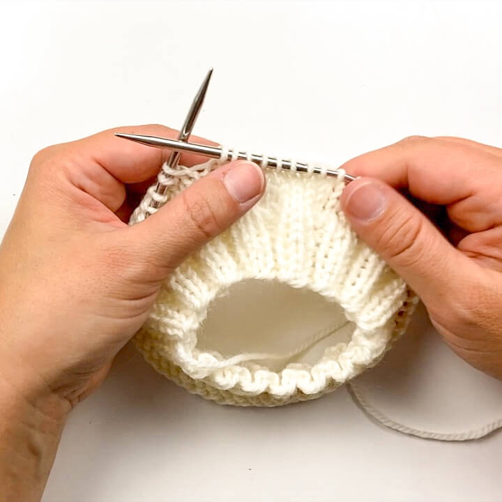 German Short Row zonder gaatjes