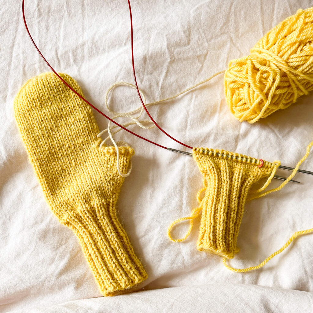 wanten breien in het rond