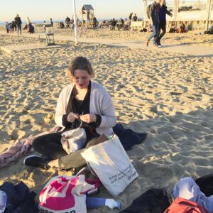 Breien op het strand in februari: heerlijk!