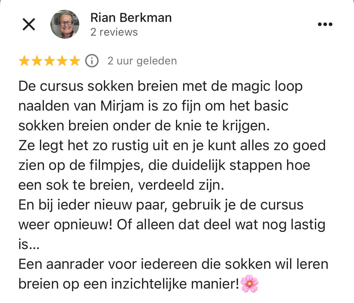 review cursus sokken breien mirjam molenbeek